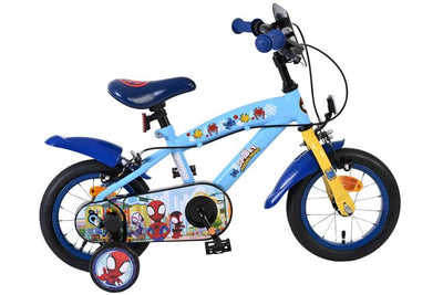 Spidey und seine tollen freunde spidey kinderfiets - jongens - 12 inch - blauw - twee handremmen