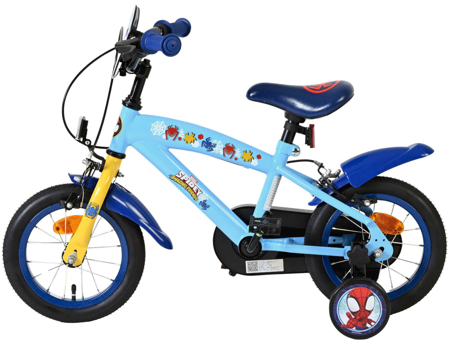 Bicicletta per bambini Spidey and seine tollen freunde spidey - ragazzi - 12 pollici - blu - due freni a mano