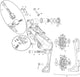 Descarrilación trasera de sram. Fuerza 1 11-sp., Alu