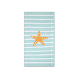 Stars | groen witte microvezel strandlaken 170 x 90 cm - afbeelding 1