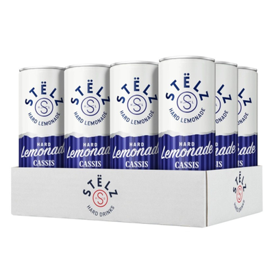 Lata de cassis de limonada dura Stelz (12x25 cl)