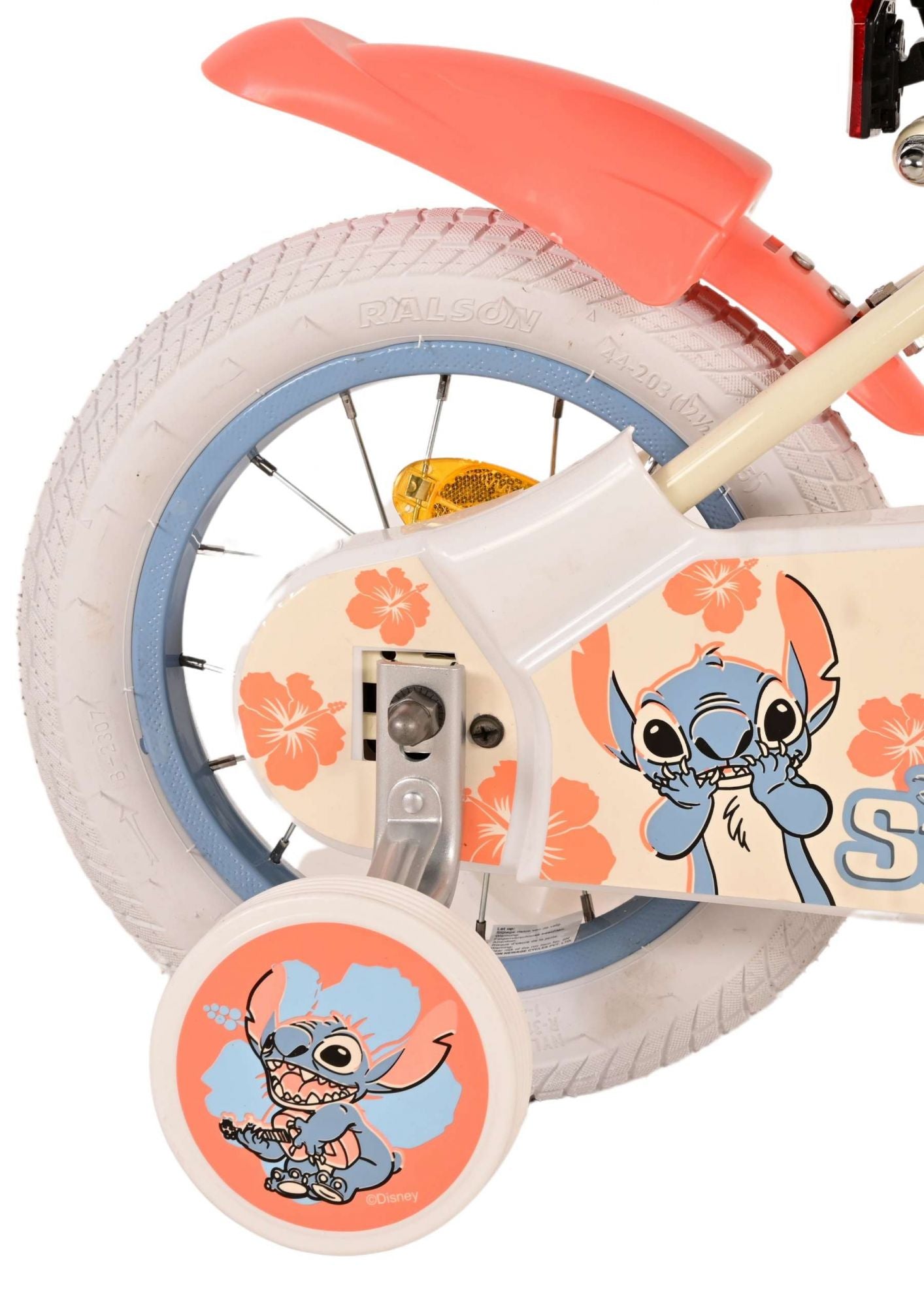 Disney Stitch Bike para niños - Girls - 12 pulgadas - Crema Coral Azul