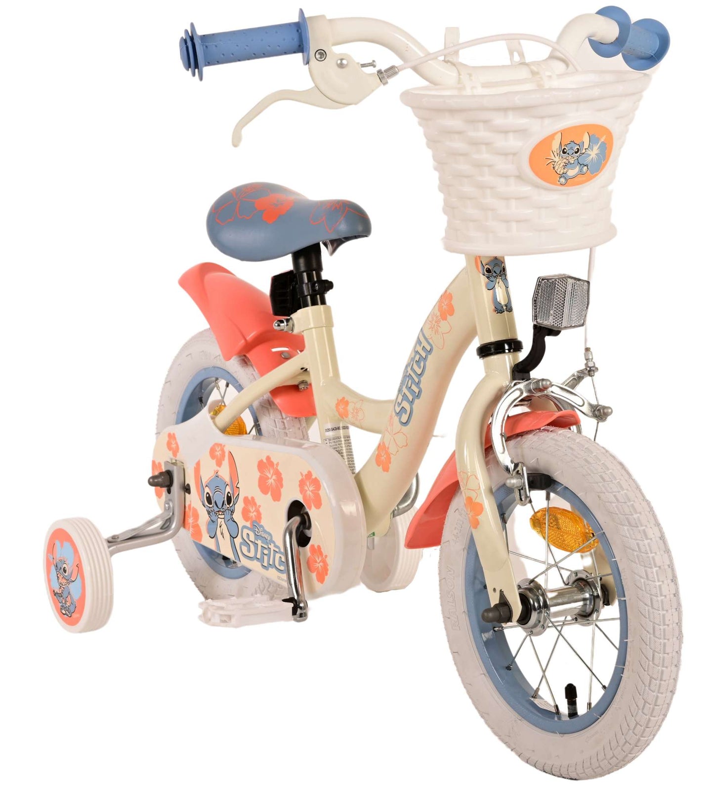 Disney Stitch Bike para niños - Girls - 12 pulgadas - Crema Coral Azul