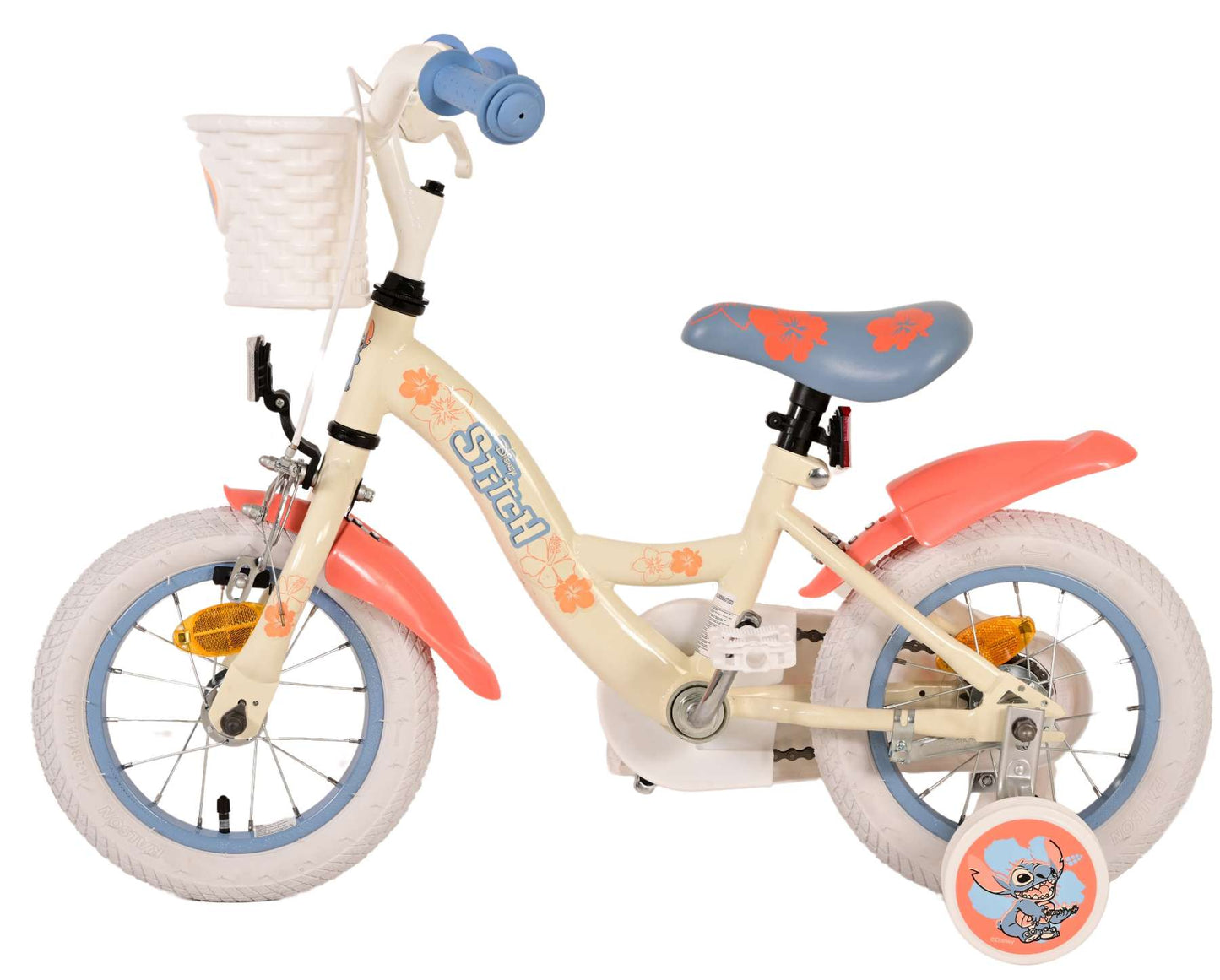 Disney Stitch Bike para niños - Girls - 12 pulgadas - Crema Coral Azul