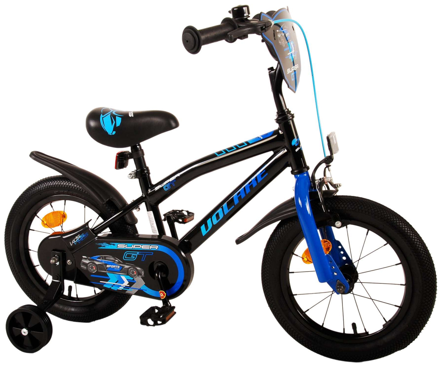 Bike per bambini di Vlatare Super GT - Boys - 14 pollici - Blu