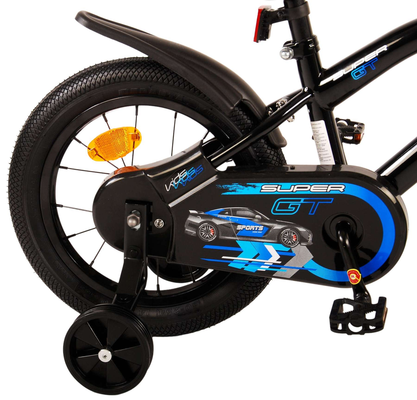 Bike per bambini di Vlatare Super GT - Boys - 14 pollici - Blu