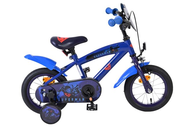 Bicicleta infantil Superman - niños - 12 pulgadas - azul