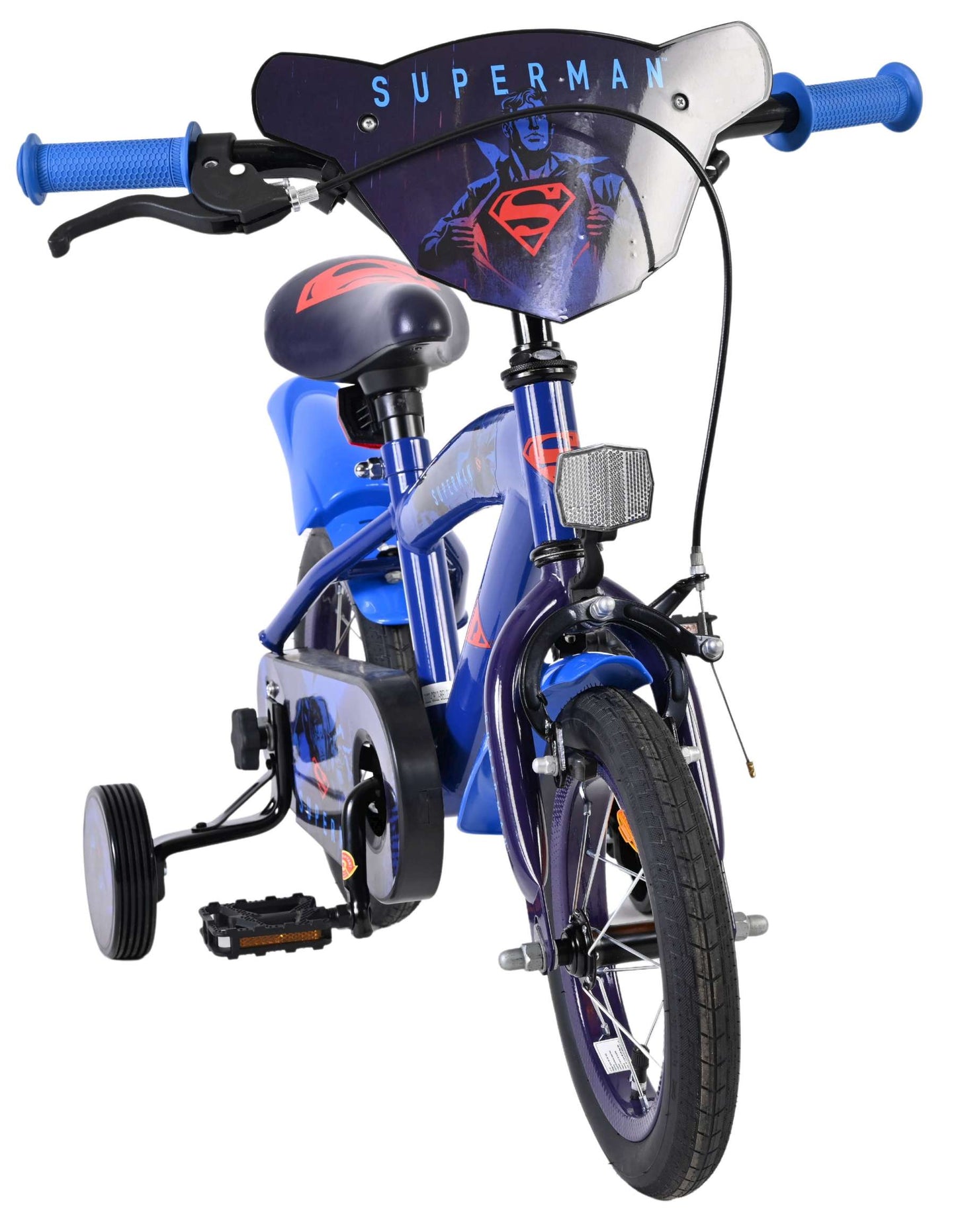 Bicicleta infantil Superman - niños - 12 pulgadas - azul