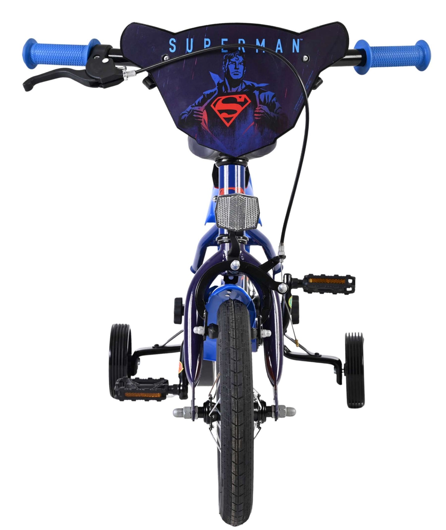 Bicicleta infantil Superman - niños - 12 pulgadas - azul