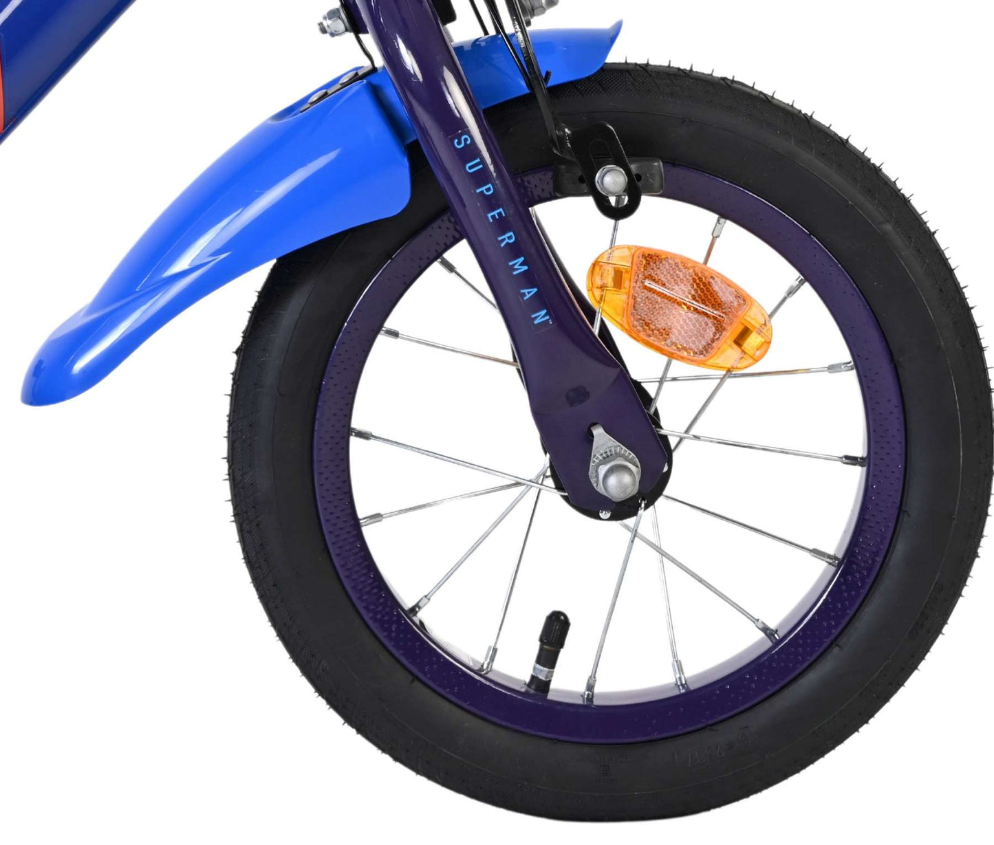 Superman kinderfiets - jongens - 12 inch - blauw - twee handremmen