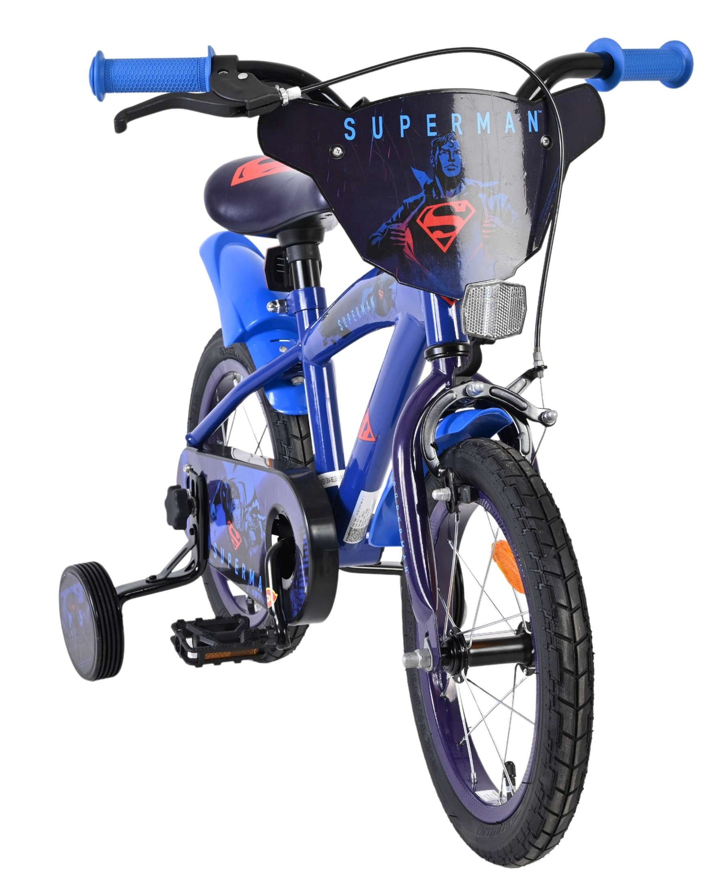 Superman kinderfiets - jongens - 14 inch - blauw