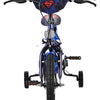 Bicicletta per bambini Superman - ragazzi - 14 pollici - blu - due freni a mano