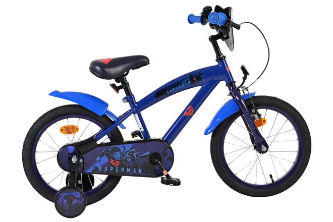 Bicicletta per bambini Superman - ragazzi - 16 pollici - blu