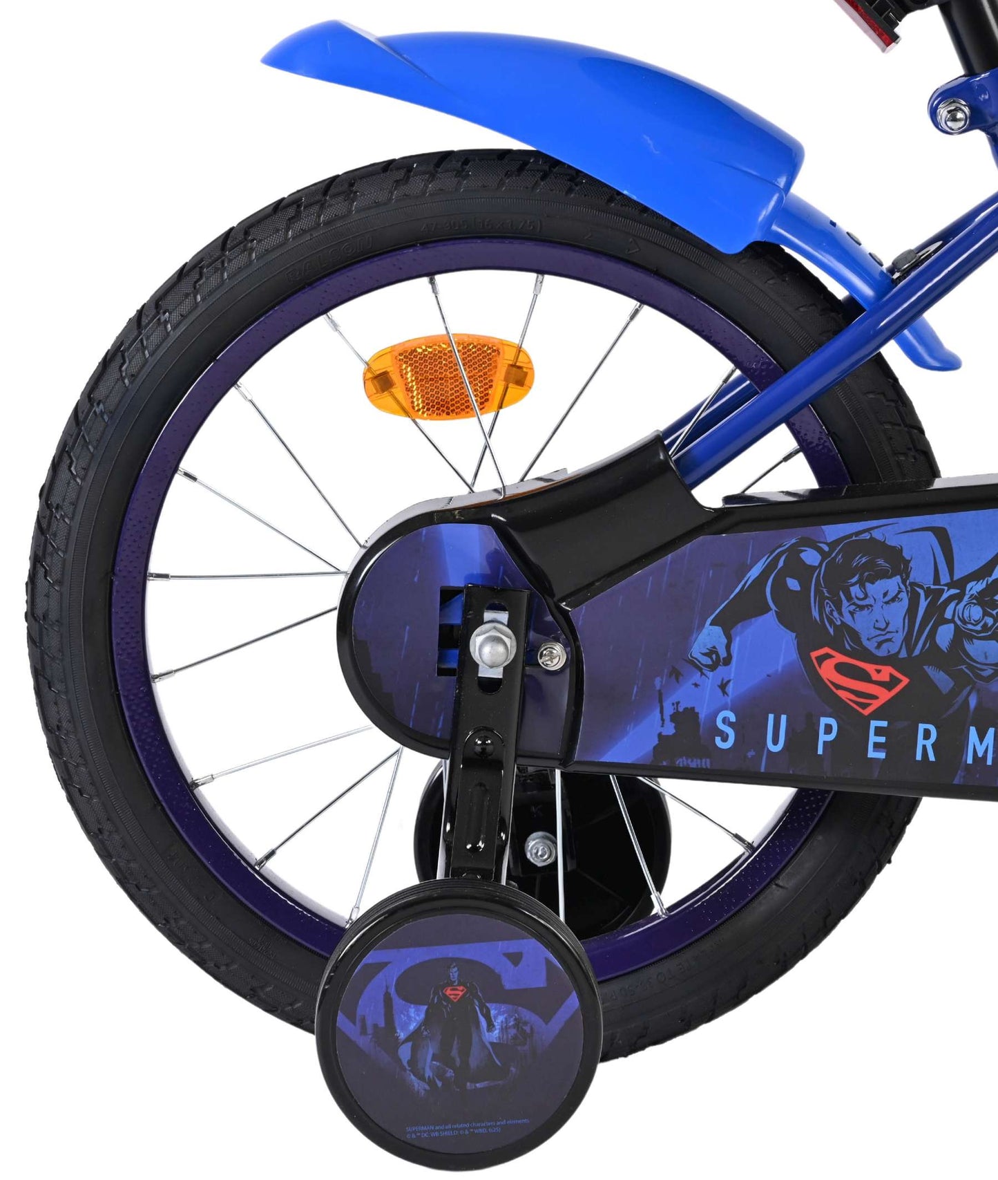 Bicicletta per bambini Superman - ragazzi - 16 pollici - blu