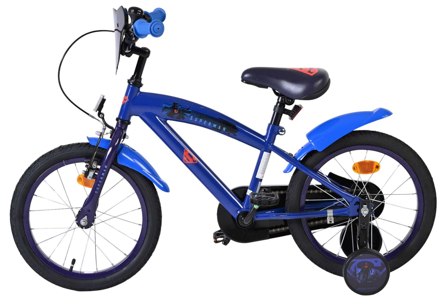 Bicicletta per bambini Superman - ragazzi - 16 pollici - blu