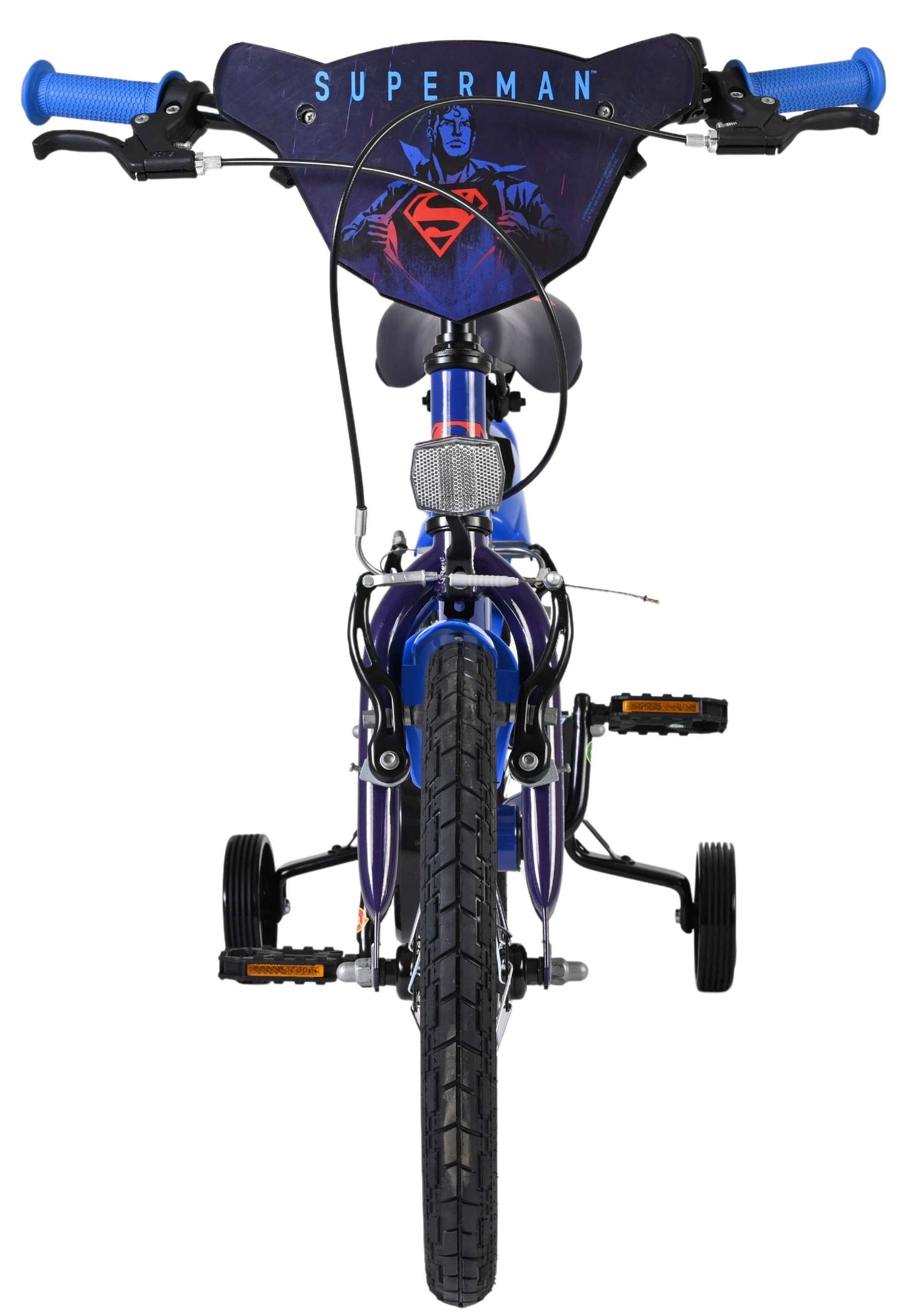 Superman kinderfiets - jongens - 16 inch - blauw - twee handremmen