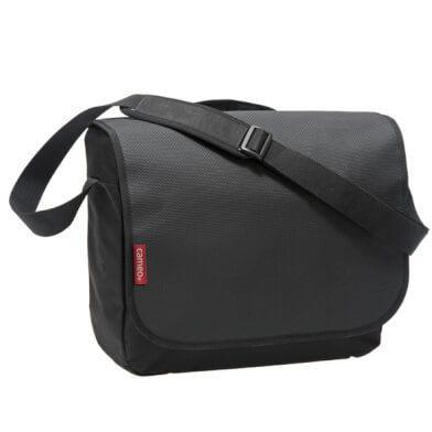 Nuova borsa per tracolla del cameo a messenger Looxs - nero, poliestere, velcro, 12L, 38x29x11cm, acqua -repellente