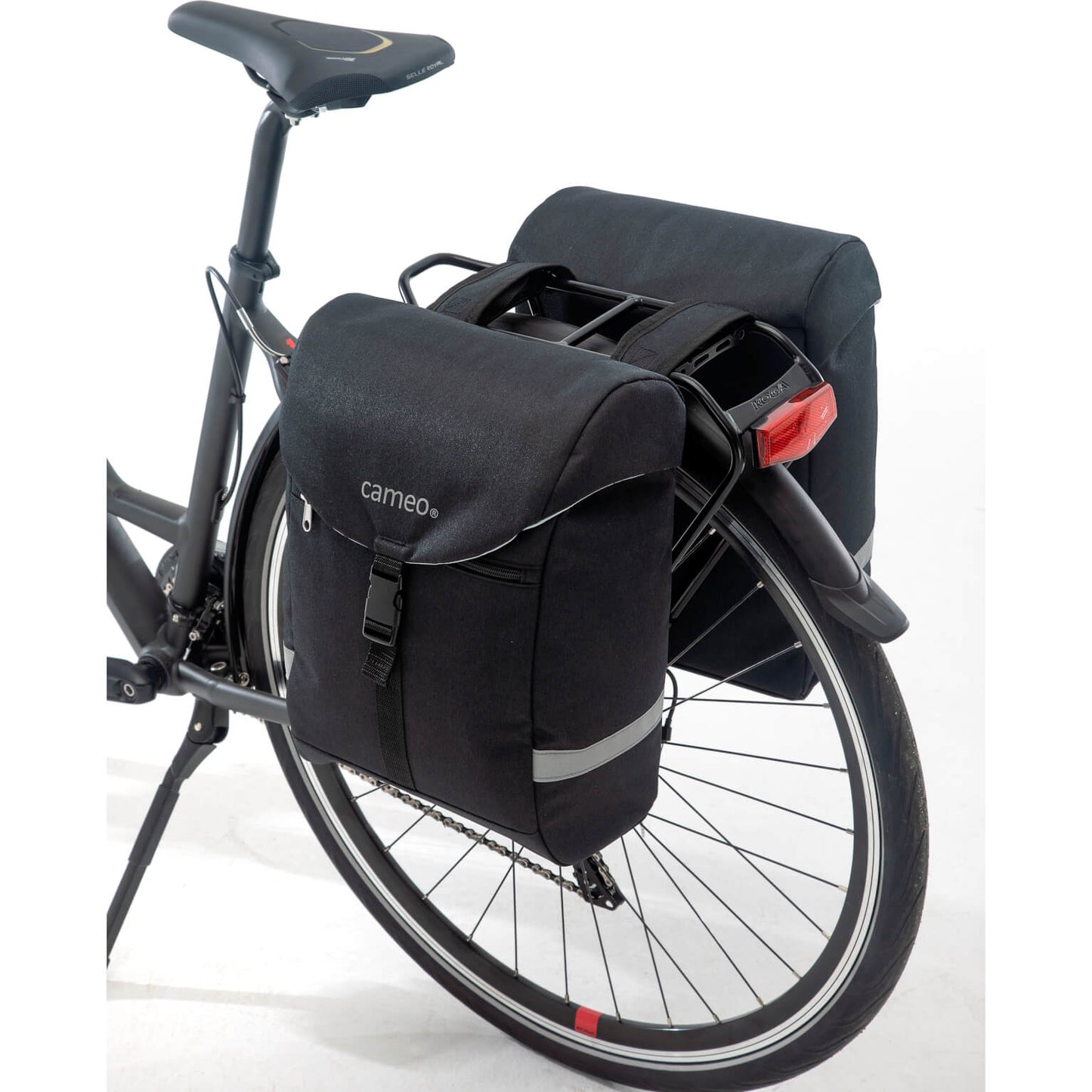 Cameo Sports Dubbele Fietstas Zwart 28L