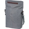 Basil City Shopper - Fietshopper, Melee gris, 14-16L, Leder Vegan, Plegado de retención de agua, Reflexión