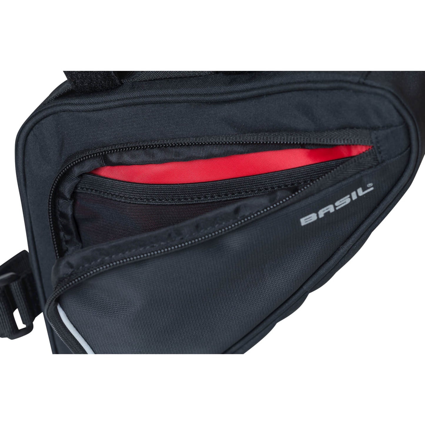 Basil Sport Design Frametas M - Bolsa de bicicleta negra - 1.7L - Repelente de agua - Velcro Montaje