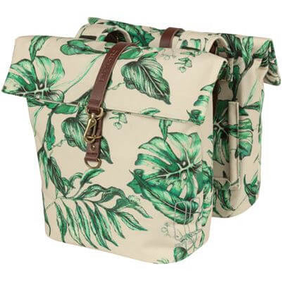 Basil-Green Double Bicycle Borsa, PET riciclato, pieghevole di mantenimento dell'acqua, unisex, bicicletta, beige di sabbia