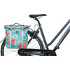 Sacca per biciclette a doppia bicicletta di campo di fioritura di basilico, impermeabile, blu cielo, 35L