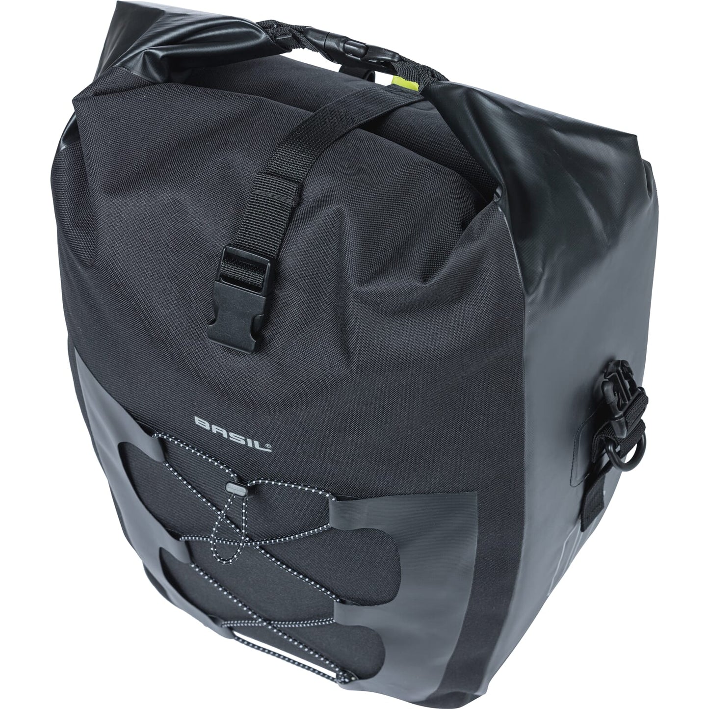 Bolso de bicicleta de una sola bicicleta impermeable al navegador de albahaca, negro