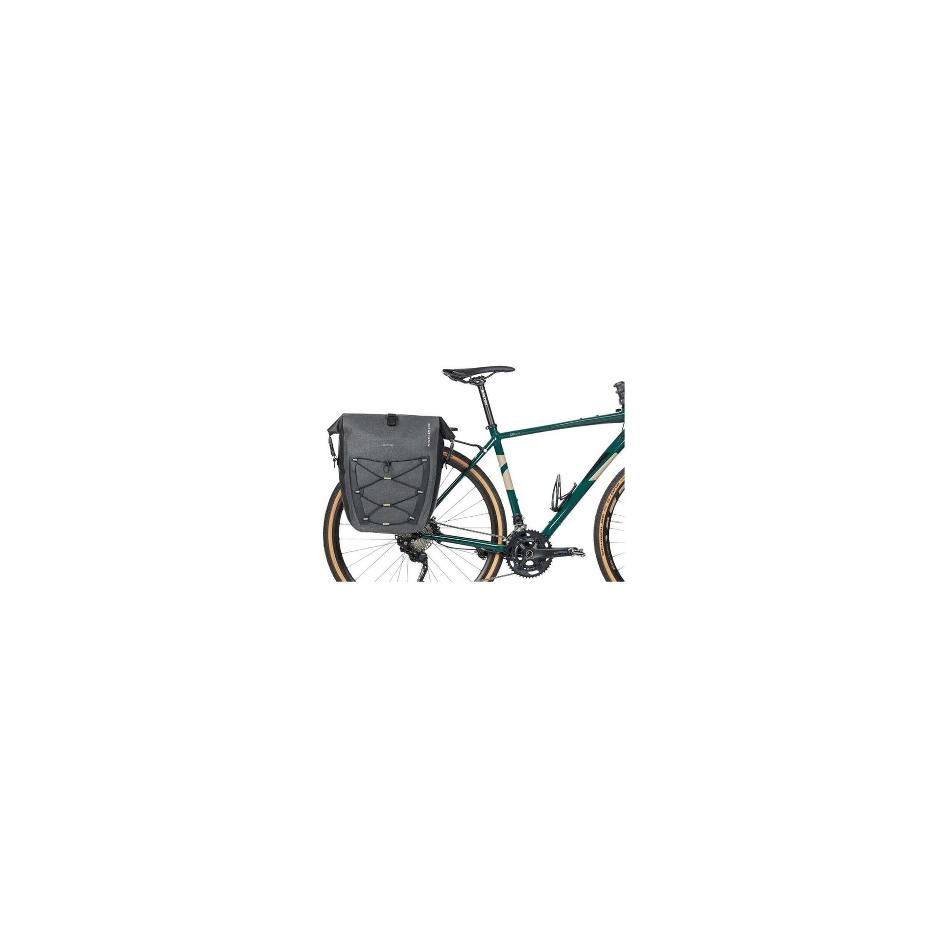 Basil Navigator Storm Mik Side Bicycle Borse - SPORTY E FUNDAL SINGOLO BACCHE - NERO - 100% impermeabile