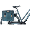 Borsa per biciclette a doppia bicicletta di eleganza di basilico - poliestere di animali domestici riciclato - chiusura pieghevole per la riparazione dell'acqua - Sistema MIK - Estate Blue