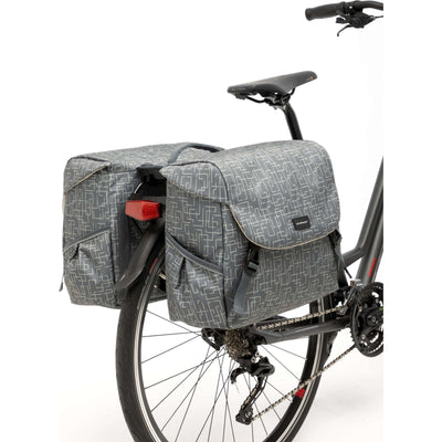 Mondi Joy Double Bicycle Bag - RackTime Snap -IT - Water -repellent Polyester - 38L - Ivy Walnut