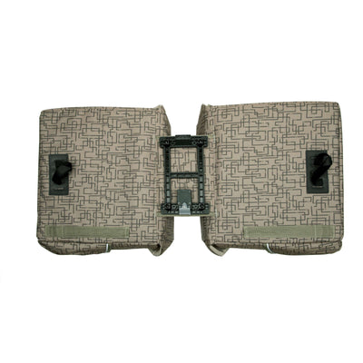 Mondi Joy - dubbele fietstas voor dames, sportief en waterafstotend, Ivy Walnut