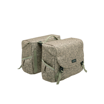 Mondi Joy Double fietstas - waterafstotend polyester - Racktime - Ivy Grey