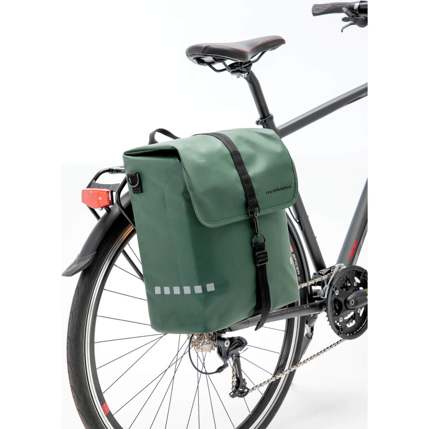 Bolsa de bicicleta única Odense - Repelente de agua - 17.5L - Verde negro