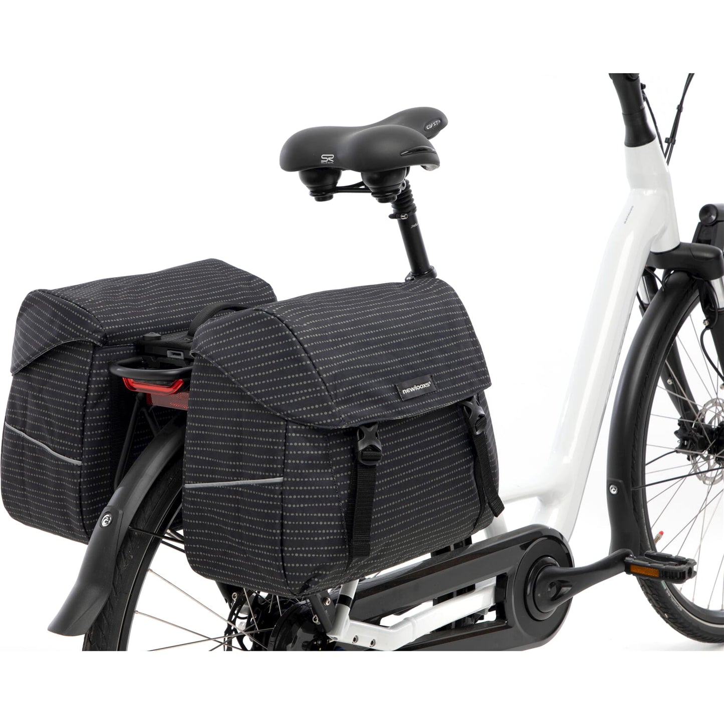 Bolsa de bicicleta doble Joli - Adaptador Mik - Repelente de agua - Nomi Black