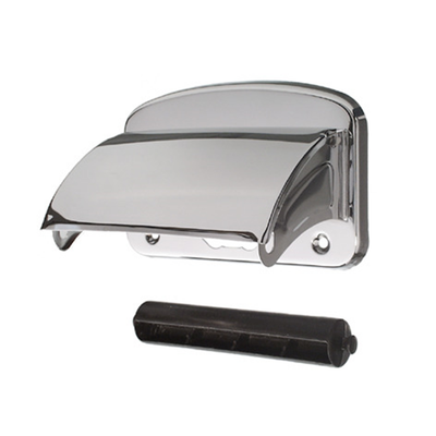 Porta carta igienica Cornat con coperchio in acciaio inox - t364399