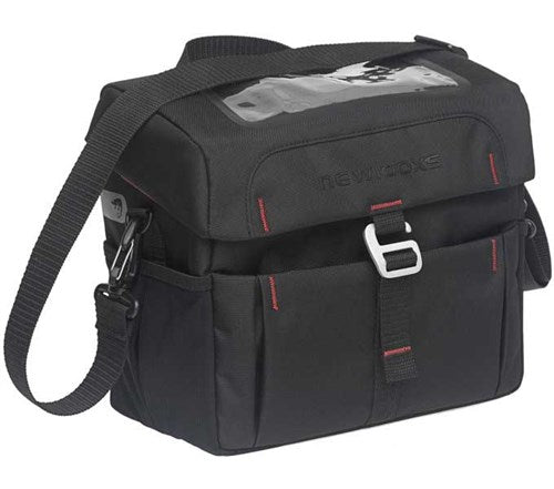 Bolsa del manillar de Vigo: bolsa de manillar deportiva, impermeable, reforzada, reflectante, negra