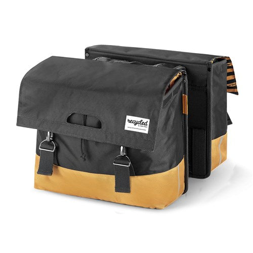 Urban -a prueba de urban prueba de doble bicicleta amarillo negro 40l