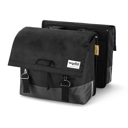 Urban Proof Dubbele Fietstas 55L Zwart Grijs - Gerecycled RPET