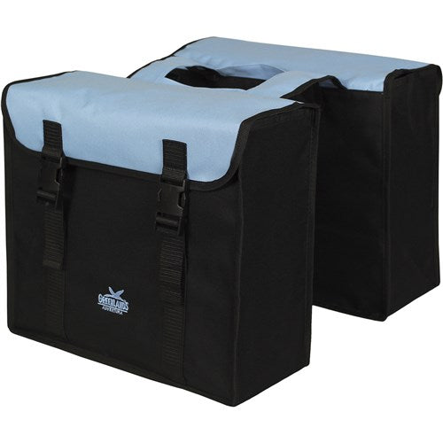 Bolsa doble de Groenlandia, azul negro. Dimensiones 38x34x13cm. Contenido total 35L