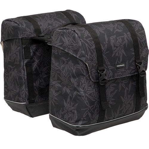 Nueva bolsa de bicicleta Loox Alba Alba Doble - Agua - Poliéster repelente - Mik Luggage Rider - Negro Green Sand