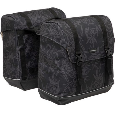 New Looxs Fietstas Alba Double - Waterafstotend Polyester - MIK Bagagedrager - Zwart Groen Zand