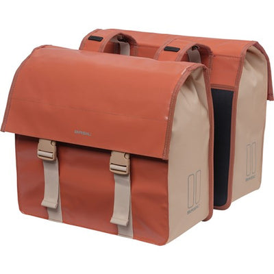 Basil Urban Load Double Bicycle Bag, Red, Waterproof, 48-53L