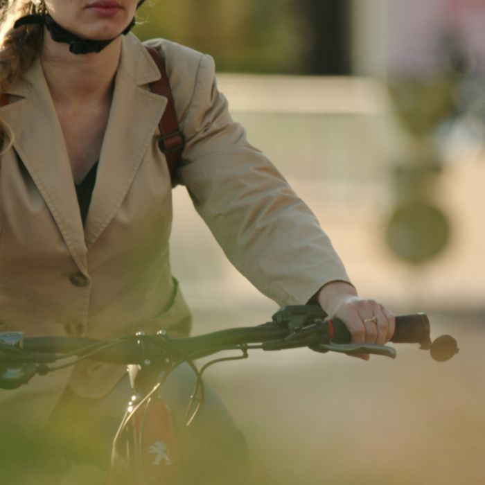 The beam flat bar rearview mirror corky urban - black