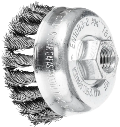 Spazzola a tazza Pferd acciaio 65mm m14 0,35 pos