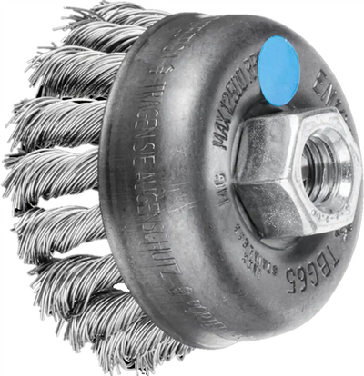 Spazzola a tazza Pferd acciaio inox 65mm m14 0,5 pos