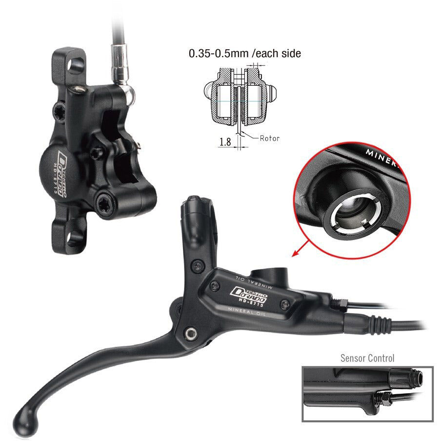 Tektro HD-E715 Hydraulic disc brake LH 1800mm Black