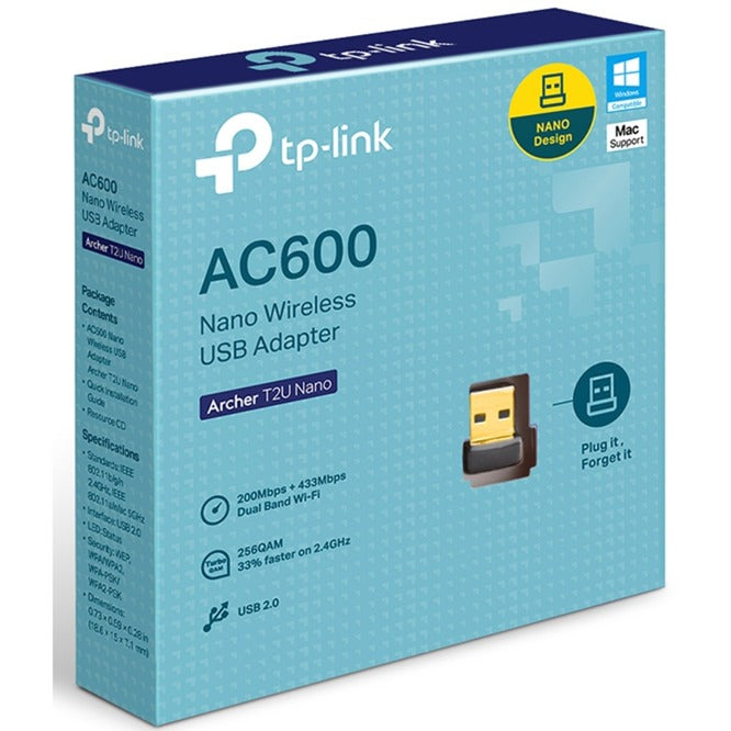 TP-Link Archer T2U Nano AC600 Nano Wireless USB Adapter