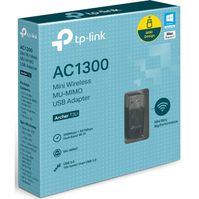 Adaptador mini inalámbrico MU-MIMO USB TP-Link Archer T3U AC1300