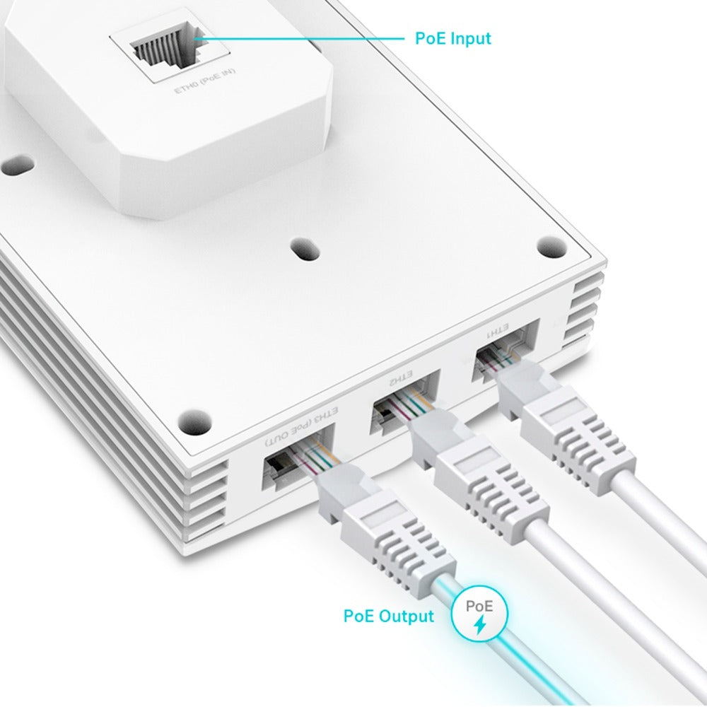 TP-Link EAP655-Wall AX3000 Piastra a muro WiFi 6