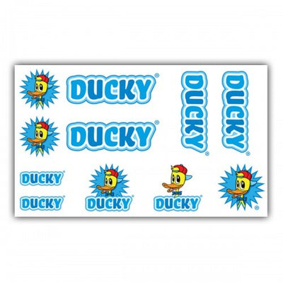 Kinder-fiets-transfers set ducky blauw 14x20cm